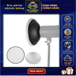 Choá Đèn Tổ Ong BEAUTY DISH 42 /55 cm Lòng Trắng