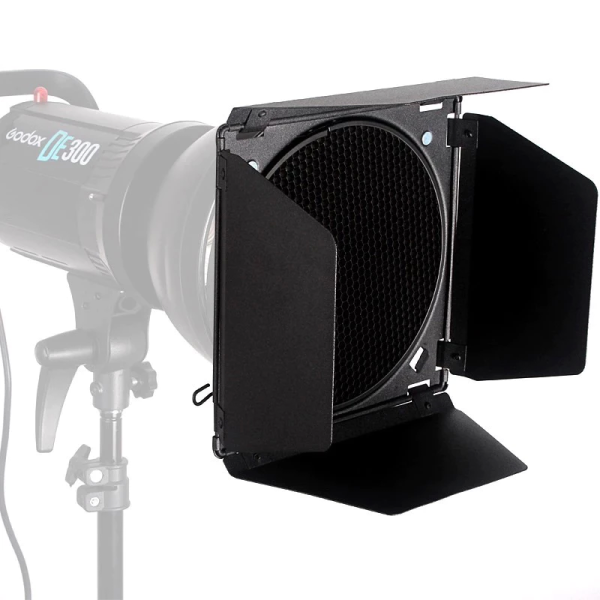 Barndoor 4 Filter Màu, Lưới Tổ Ong, Cửa Hướng Sáng Tấm Chắn Đèn Điều Hướng Ánh Sáng