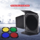Barndoor 4 Filter Màu, Lưới Tổ Ong, Cửa Hướng Sáng Tấm Chắn Đèn Điều Hướng Ánh Sáng
